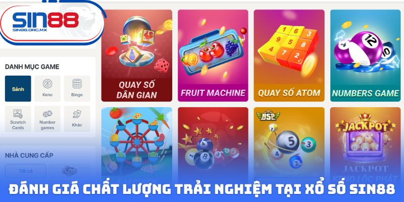 Đánh giá chất lượng trải nghiệm tại xổ số SIN88