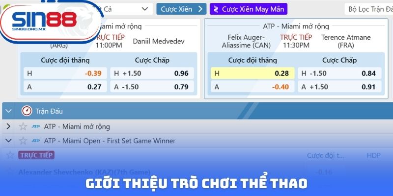 Giới thiệu trò chơi thể thao